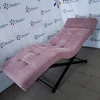 Кушетка LASHMAKER 2 в 1 черный бархат с металлическими ножками - Фото №2
