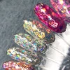 SALE Гель Saga professional GALAXY glitter №10 прозрачный с голографическими сиреневыми блестками 8 мл  (2000994690933) - Фото №2