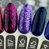 Гель-лак VALERI Color №117 полупрозрачный с крупными фиолетовыми блестками 6 мл (VA117) - Фото №2