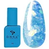 База DNKa Cover №0053 Glowing голубой светоотражающий с пайетками разного размера 12 мл (DNKA0053) - Фото №1