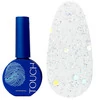 Топ для ногтей Touch Shine Matte без липкого слоя, матовый прозрачный с блестками 13 мл (2930000031279) - Фото №1