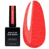 Гель-лак NAILS OF THE NIGHT Let's special Britni ярко-алый со светоотражающим шиммером 10 мл (НФ-00019017) - Фото №1