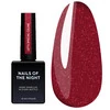 Гель-лак NAILS OF THE NIGHT Let's special Céline темно–червоний з червоними блискітками 10 мл (НФ-00019018) - Фото №1