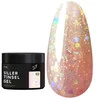Гель SILLER Tinsel Gel №02 светло-бежевый с голографическими блестками 15 мл (банка) (НФ-00020932) - Фото №1