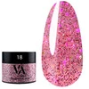Гель для наращивания VALERI Dream Builder Gel №018 розовый с розовым шиммером  15 мл (VDBG15-18) - Фото №1