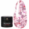 Глиттер F.O.X Glow Glitter Gel Love Edition 013 розовые голографические сердечки с крестиками 5 мл (GG-013) - Фото №1