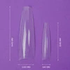 Гелевые типсы TUFI profi Half Cover Soft Gel Tips Балерина Прозрачные 240 шт (0326344) - Фото №3