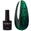 Гель-лак KOMILFO Deluxe Series №D157 темный бутылочно-зеленый с микроблеском 8 мл (111157) - Фото №1