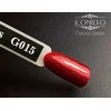 Гель-лак KOMILFO DeLuxe Series №G015 темно-красный с мелкими блестками 8 мл  (101015) - Фото №2