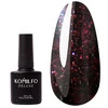 Гель-лак KOMILFO DeLuxe Series №G024 черный с красными блестками 8 мл (101024)