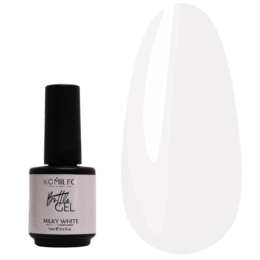 Гель для ногтей Komilfo Bottle Gel Milky White 15 мл (980154) - Фото №1