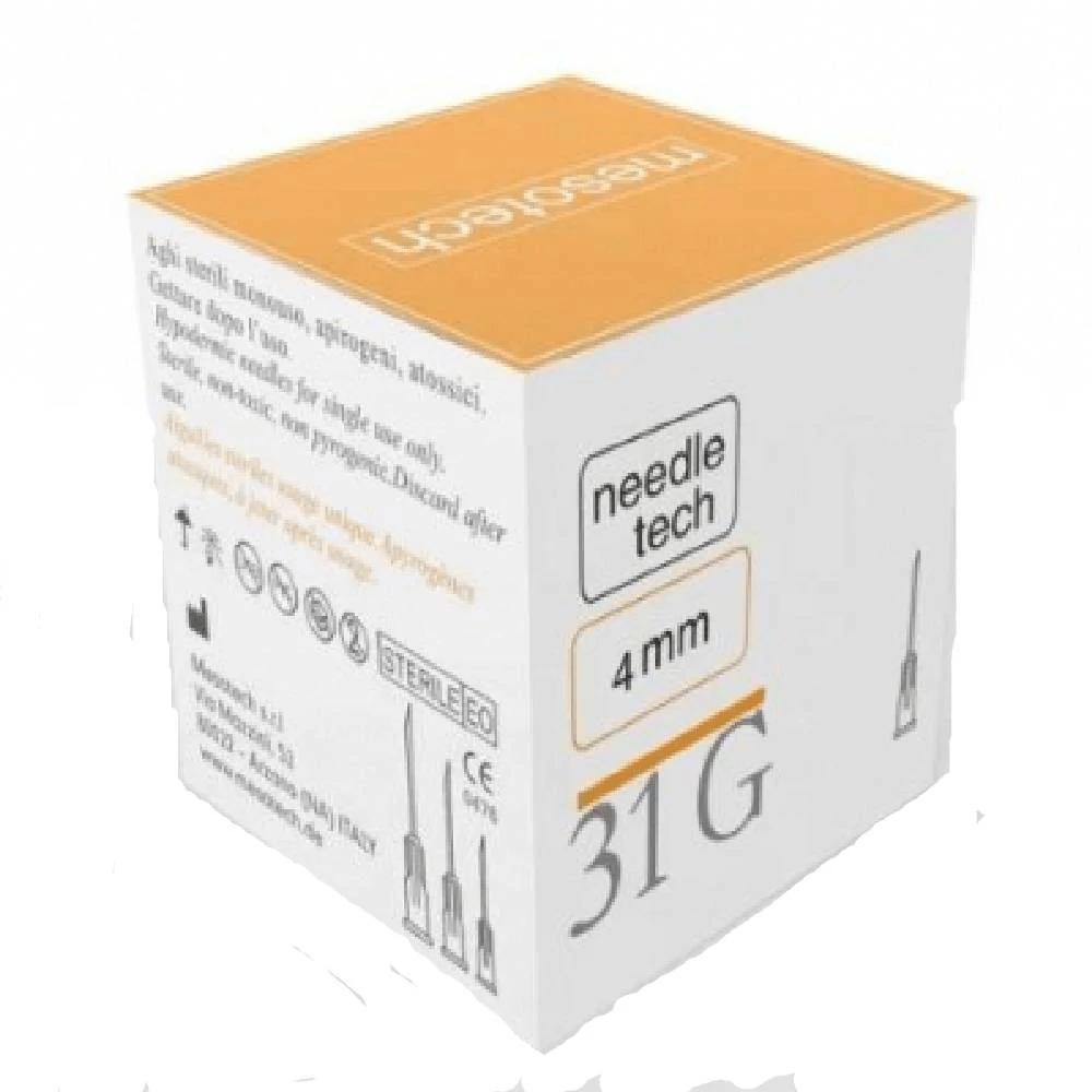 Игла для мезотерапии Meso-Tech 31G 6 мм, 100 шт.