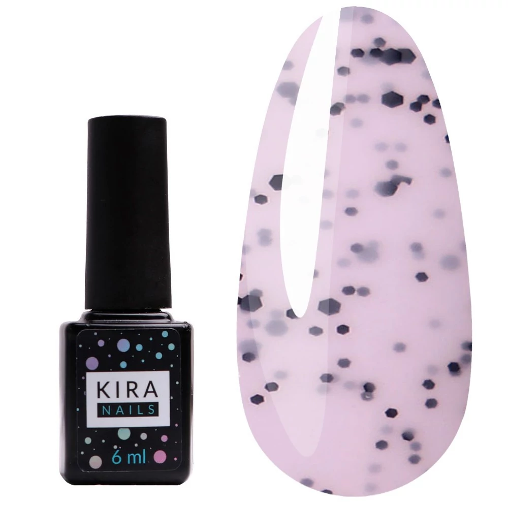 Гель-лак KIRA Nails Чиа Пудинг №002 йошта с крошкой 6 мл (456182) - Фото №1