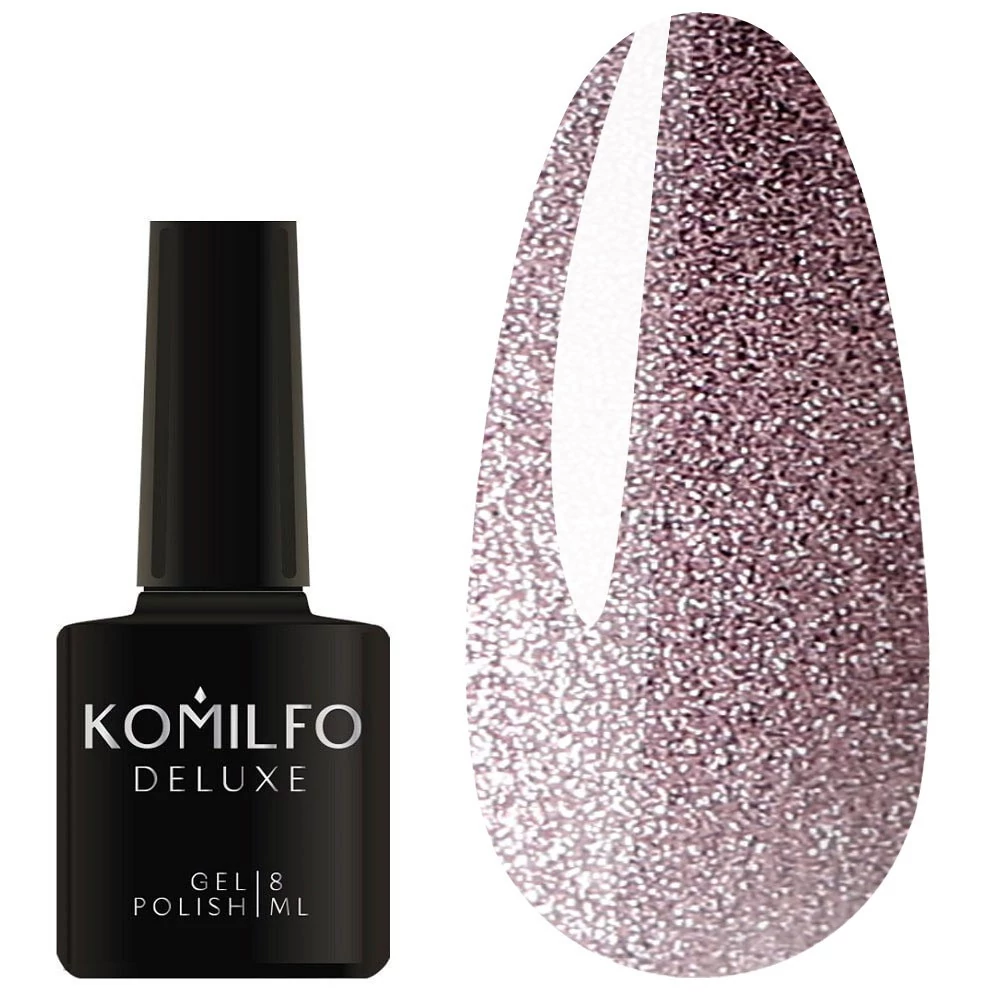 Гель-лак KOMILFO 9D Cat's eye Nude (хрустальная кошка) 003 лиловый магнитный 8 мл (929193) - Фото №1