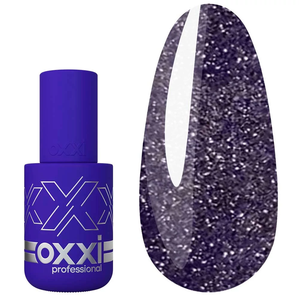 Гель-лак OXXI Disco №6 сиреневый с разноцветными блестками светоотражающий 10 мл (000002126) - Фото №1