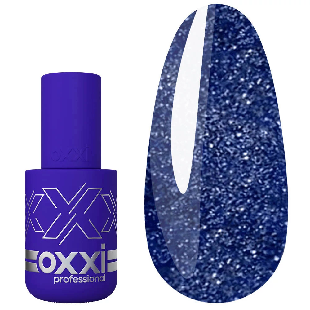 Гель-лак OXXI Disco №7 синий с серебристыми блестками светоотражающий 10 мл (000002125) - Фото №1