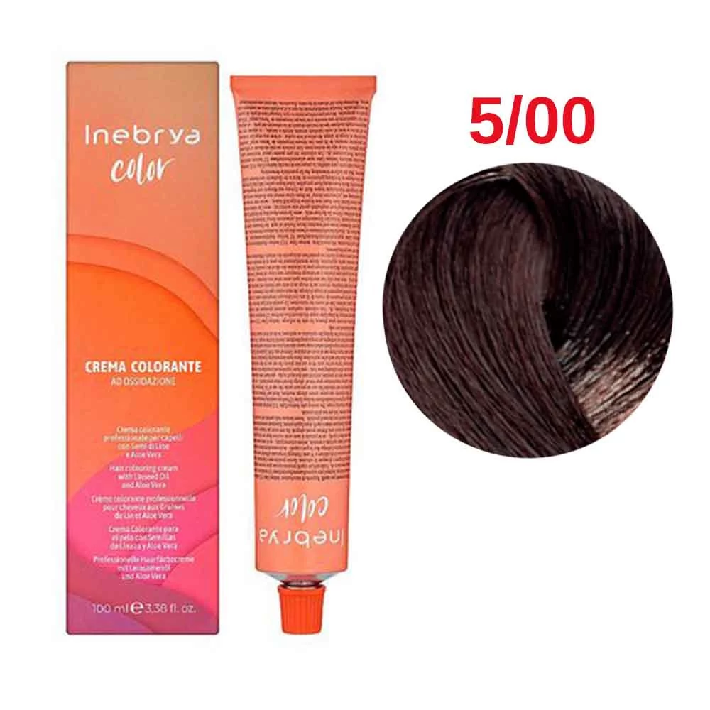 Краска для волос INEBRYA 5/00 интенсивный светло-каштановый 100мл (8033219166764) - Фото №1