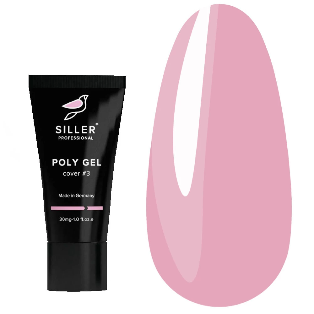 Моделирующий полигель Poly Gel Siller №3 розовый 30 мл - Фото №1