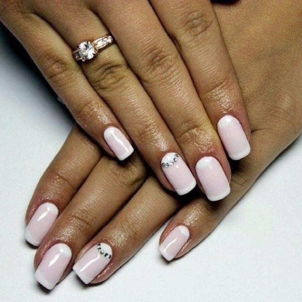 Нежные ногти (френч квадратной формы)- купить в Киеве