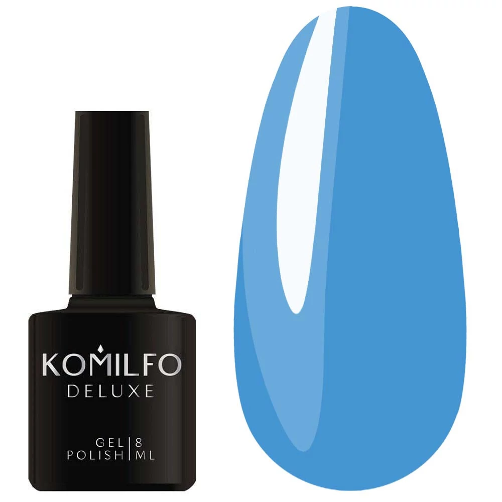 Гель-лак KOMILFO Kaleidoscopic Collection K016 голубой неоновый 8 мл (717016) - Фото №1