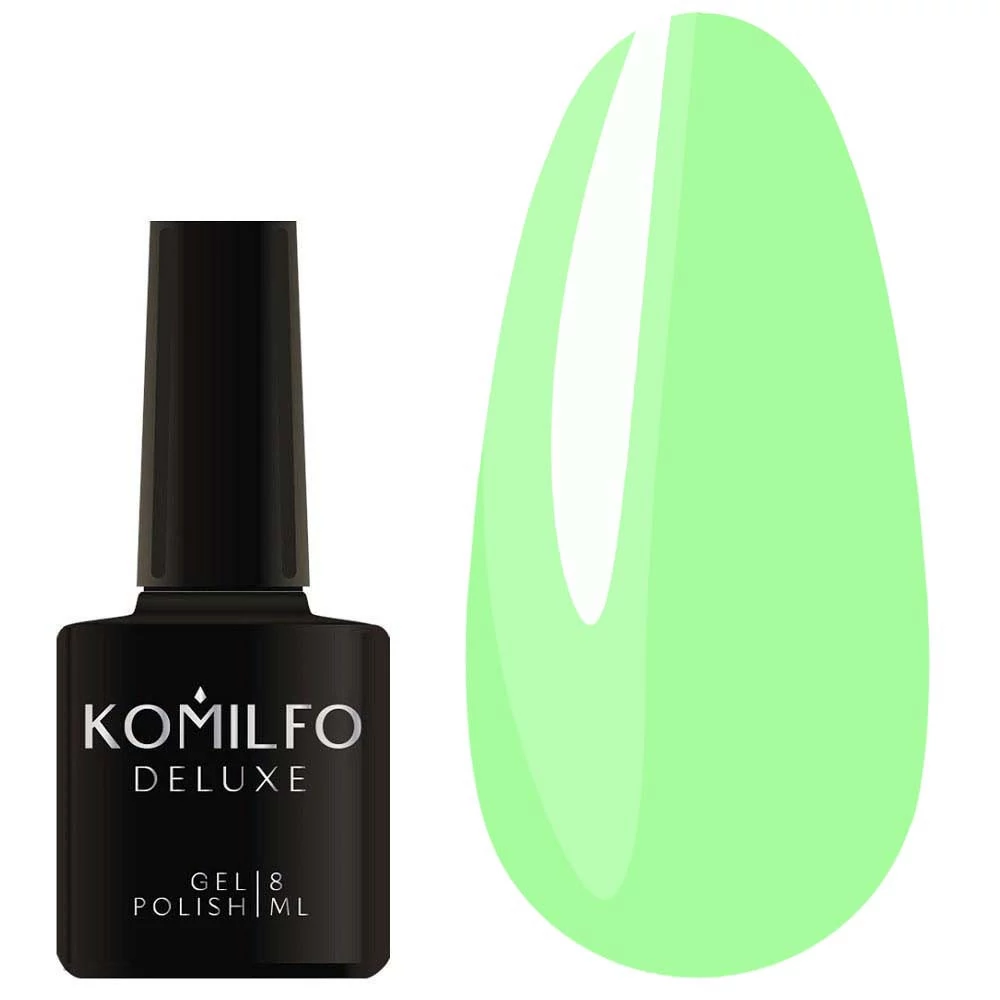 Гель-лак KOMILFO Kaleidoscopic Collection K020 нежный салатовый неоновый 8 мл (717020) - Фото №1