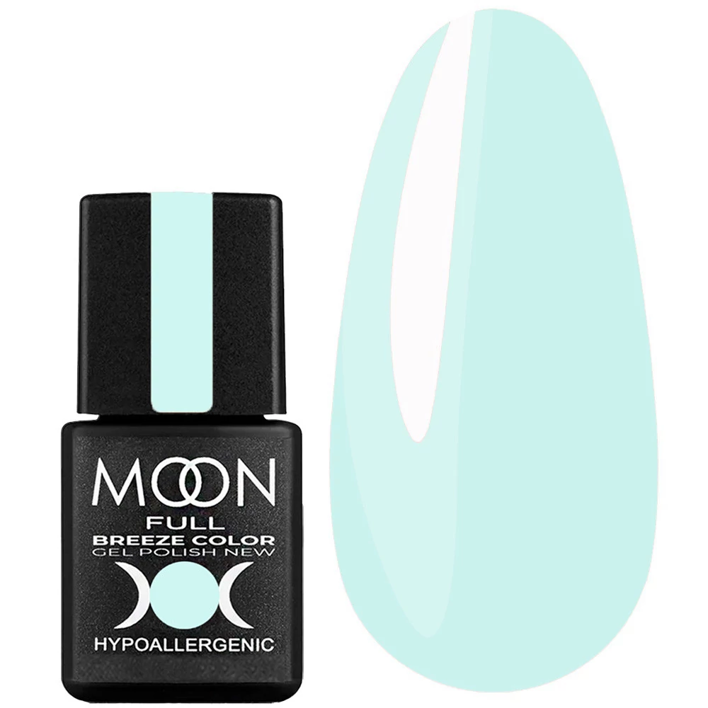 SALE Гель-лак MOON FULL Breeze color №416 яркий бирюзовый 8 мл (5908254191275) - Фото №1