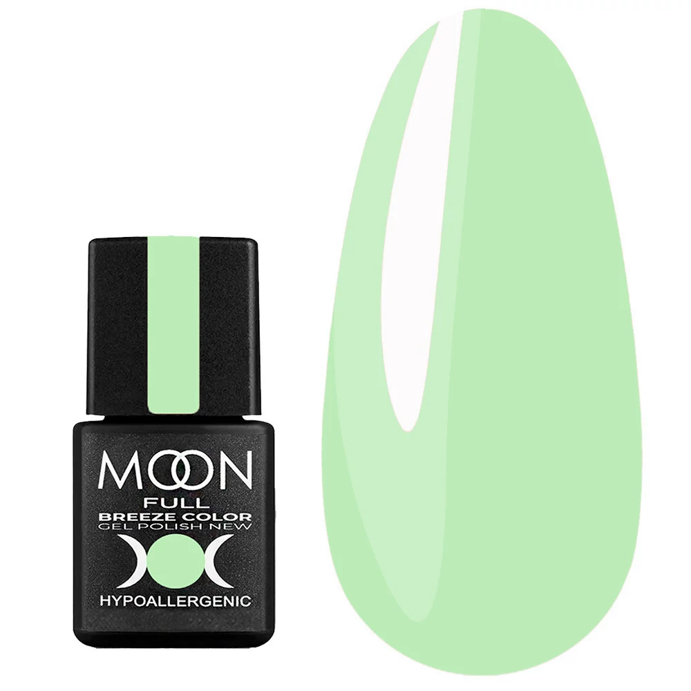 SALE Гель-лак MOON FULL Breeze color №437 мятный 8 мл (5908254191480) - Фото №1