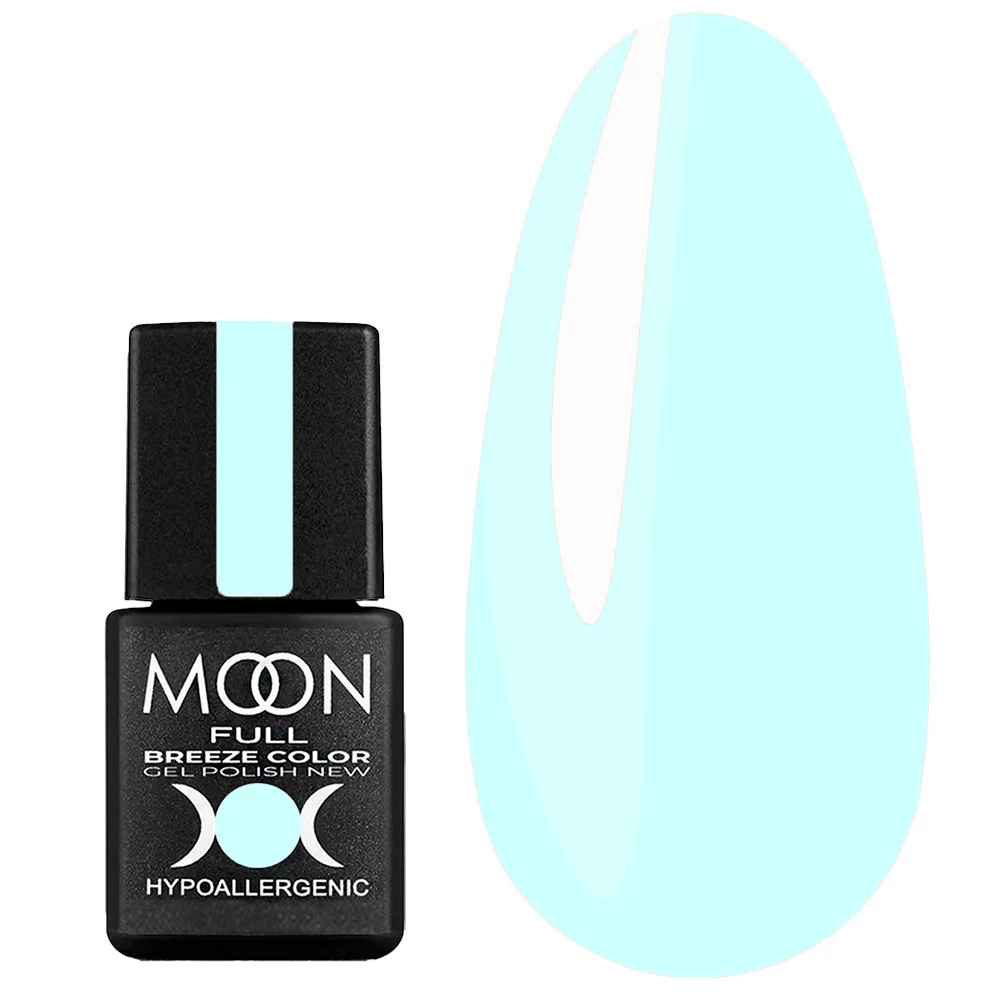 Гель-лак MOON FULL Breeze color №438 небесный бирюзовый 8 мл (5908254191497) - Фото №1