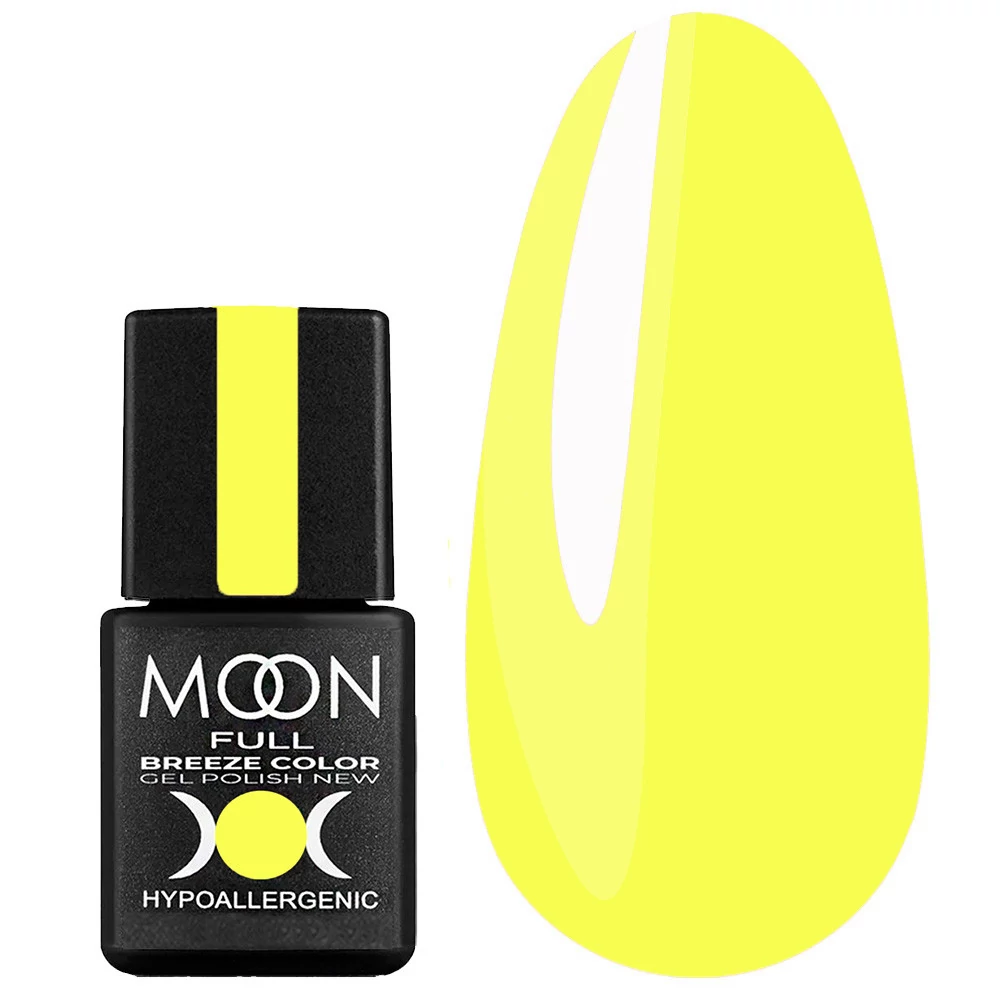 Гель-лак MOON FULL Breeze color №446 солнечно-желтый 8 мл (5908254191572) - Фото №1