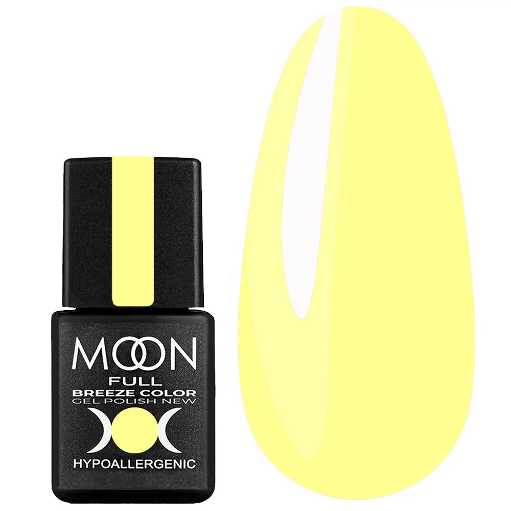 Гель-лак MOON FULL Breeze color №447 бледно-желтый 8 мл (5908254191589) - Фото №1