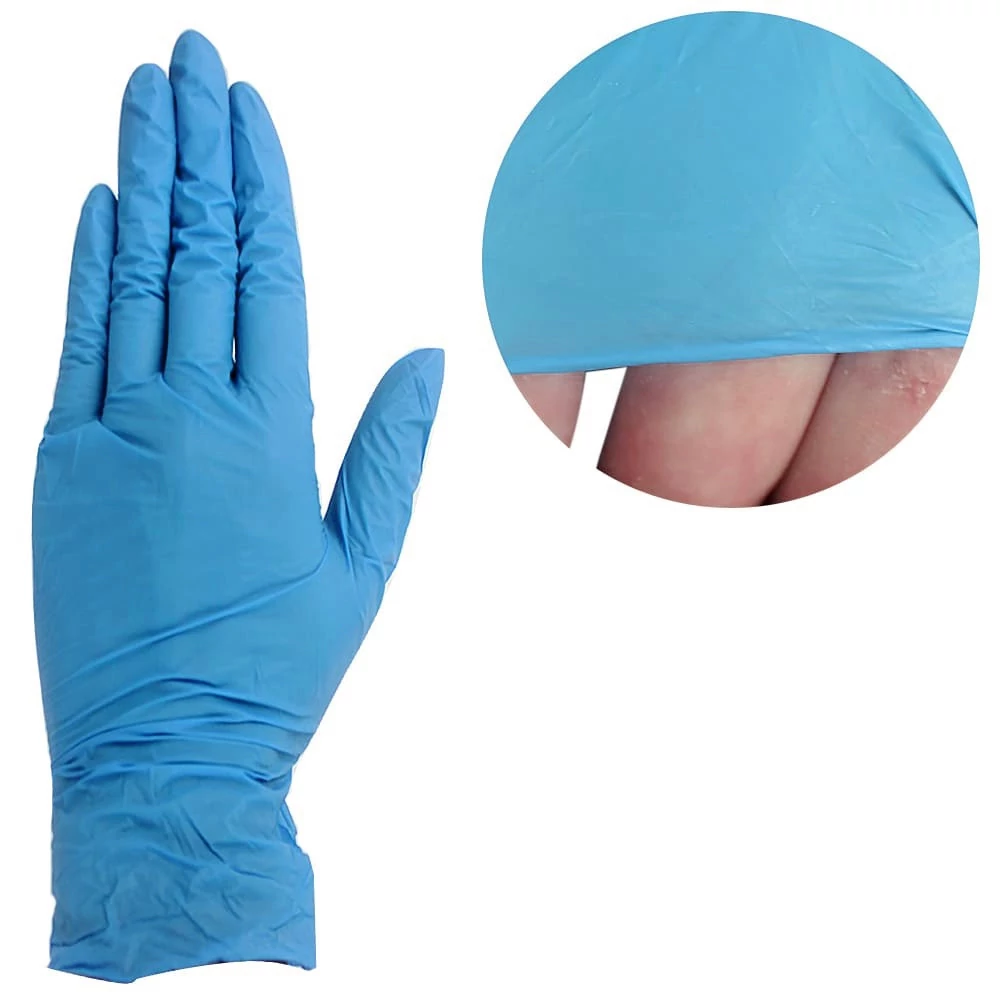 Перчатки Medicom SafeTouch Advanced Slim Blue голубые нитриловые без талька (3,6 г) размер L 100 шт (1175-TG-D) (0104306) - Фото №1