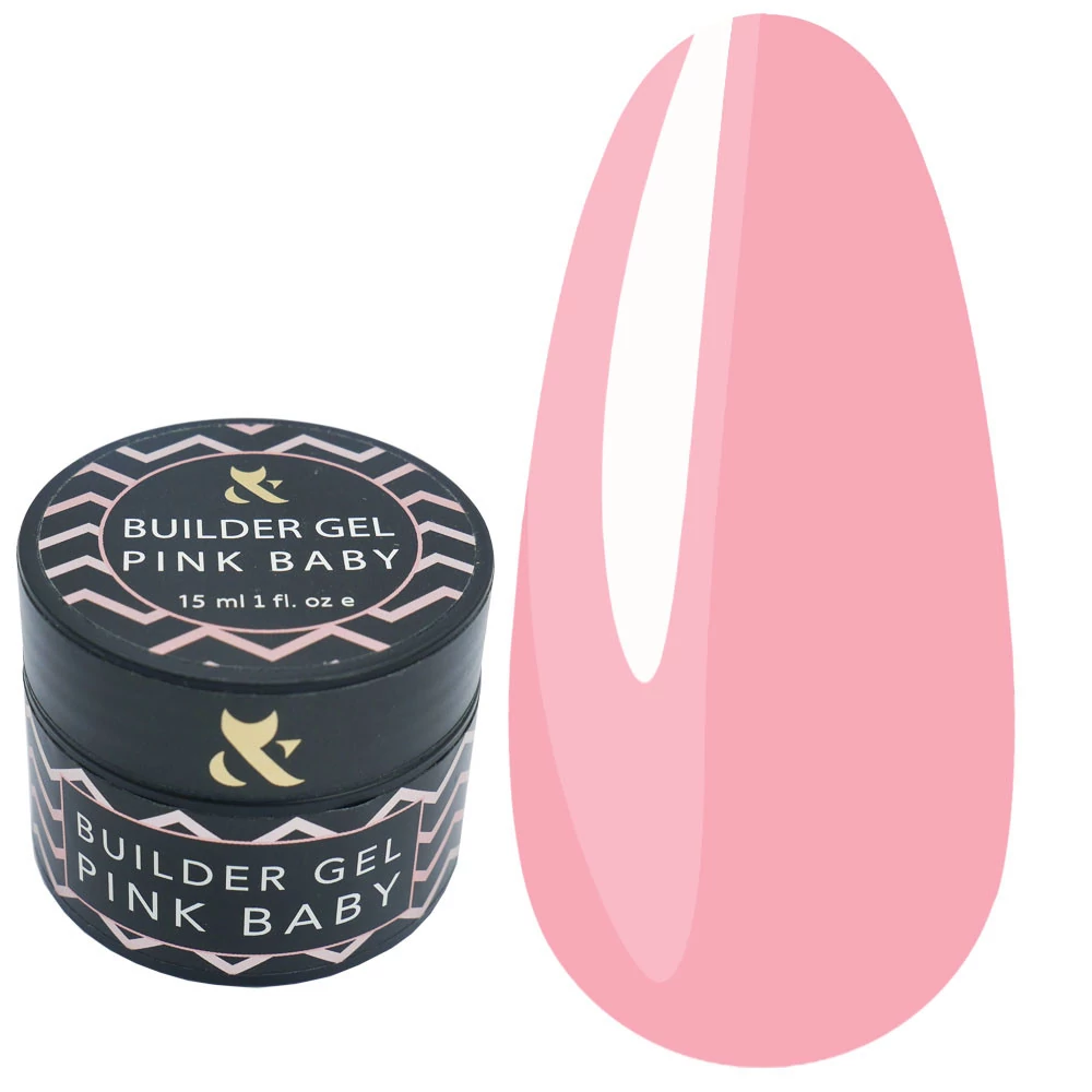 F.O.X Builder gel Pink baby нежно-розовый 15 мл (bgs-pb) - Фото №1