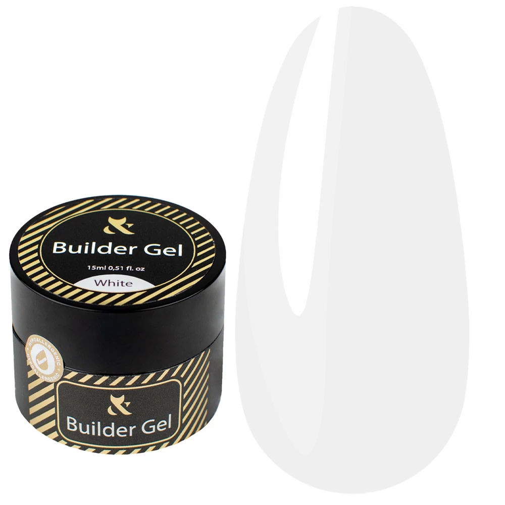 F.O.X Builder gel White белый 15 мл (BGs-Wh) - Фото №1