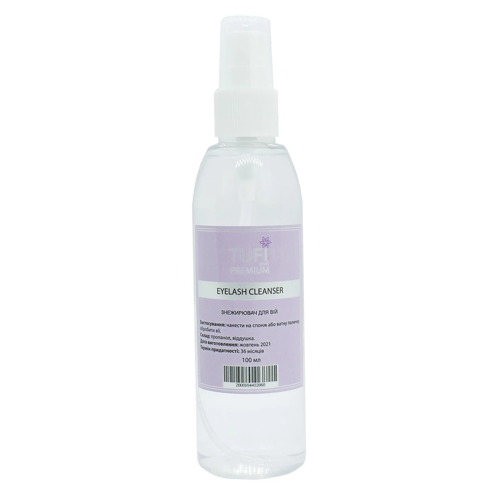 Обезжириватель TUFI profi PREMIUM Eyelash Cleanser для ресниц 100 мл (0104367) - Фото №1