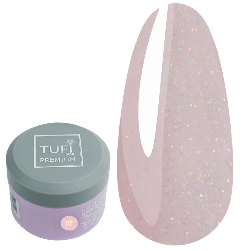 Гель для наращивания TUFI profi UV/LED GEL 07 Shine Witch с шиммером 30 г (0105916) - Фото №1