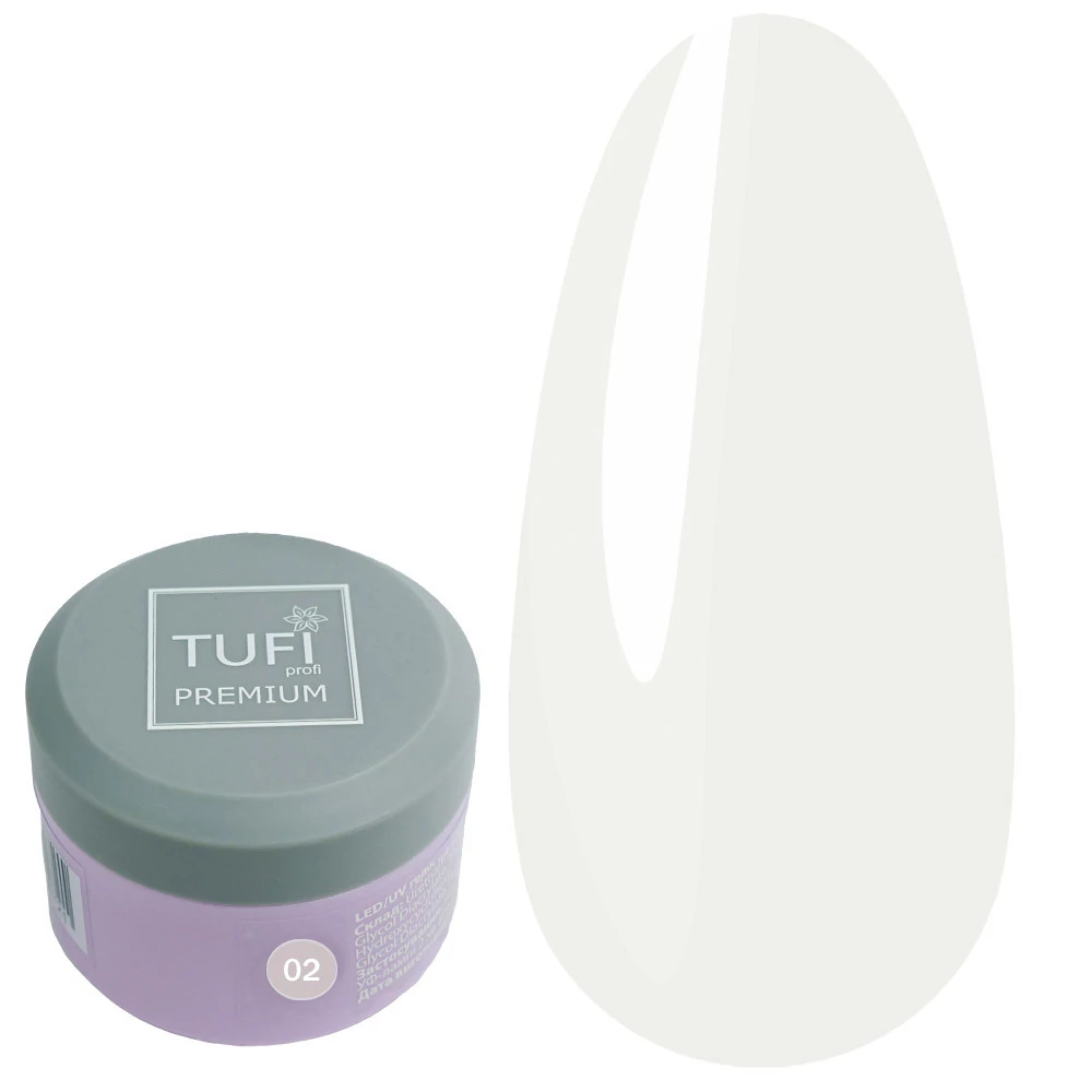 Гель для наращивания TUFI profi UV/LED GEL 02 Milk 5 г (0105860) - Фото №1
