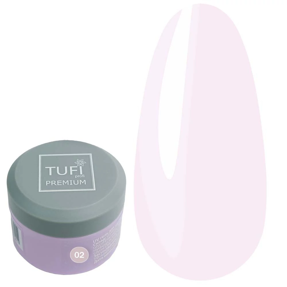 Гель для наращивания TUFI profi PREMIUM GEL 02 Pink 30 г (0105926) - Фото №1
