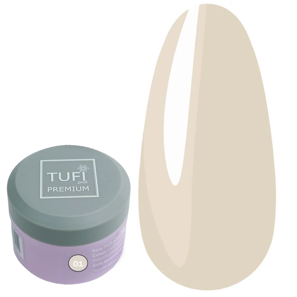 База TUFI profi RUBBER FRENCH BASE 01 Топлёное Молоко 30 мл (0121328) - Фото №1