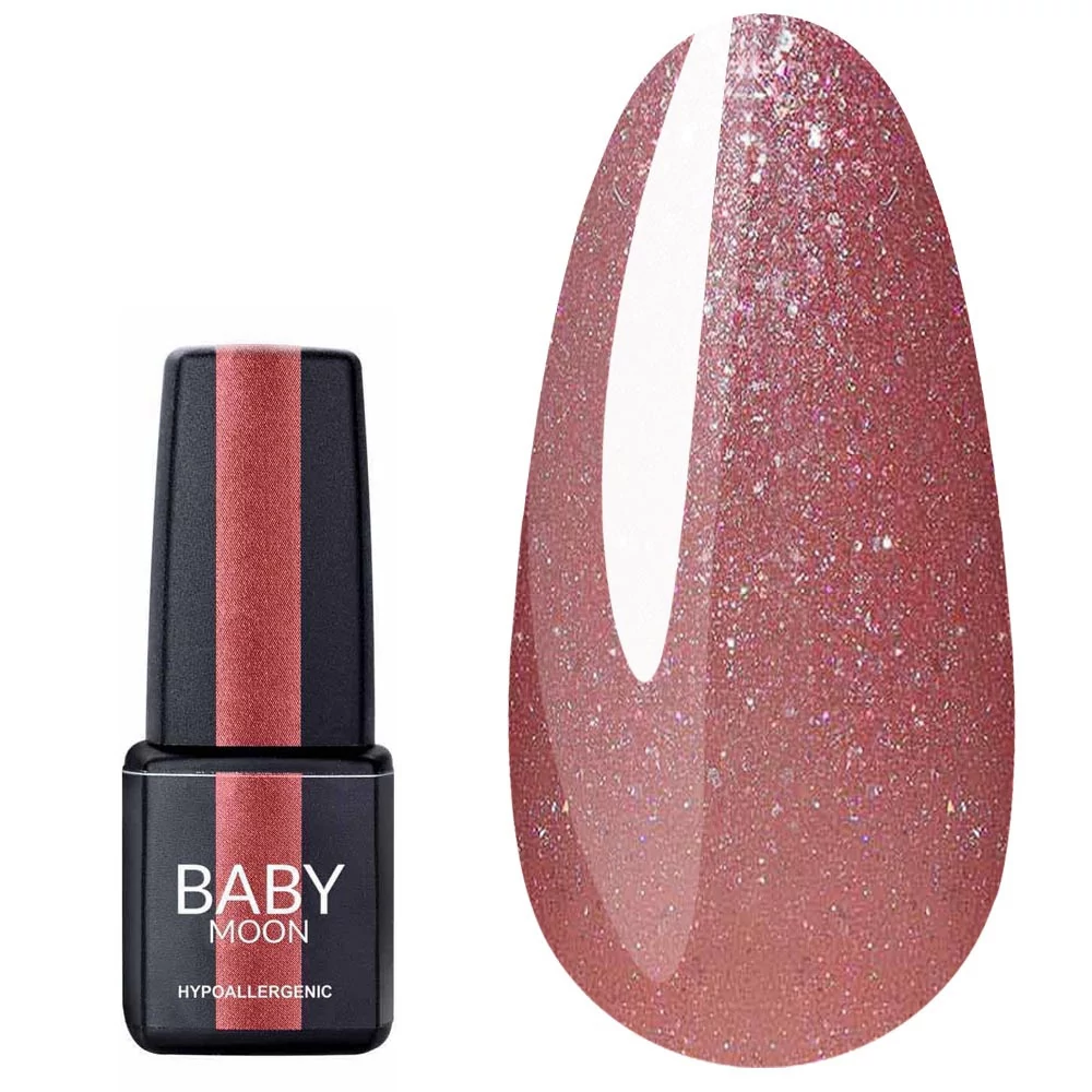 Гель-лак BABY MOON Dance Diamond №003 приглушенный розовый с шиммером 6 мл (5908254001567) - Фото №1