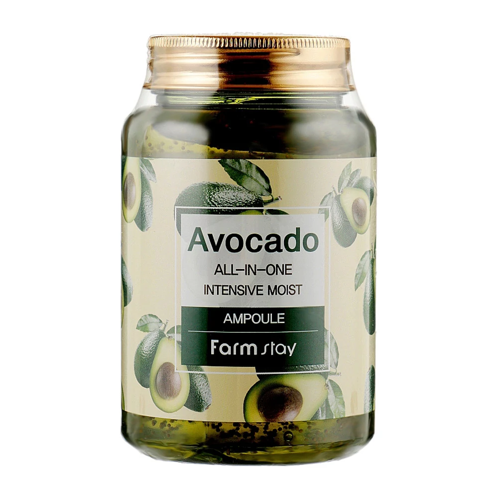 Сыворотка для лица FARMSTAY многофункциональная с экстрактом авокадо Avocado All-In-One Intensive Moist Ampoule 250 мл - Фото №1