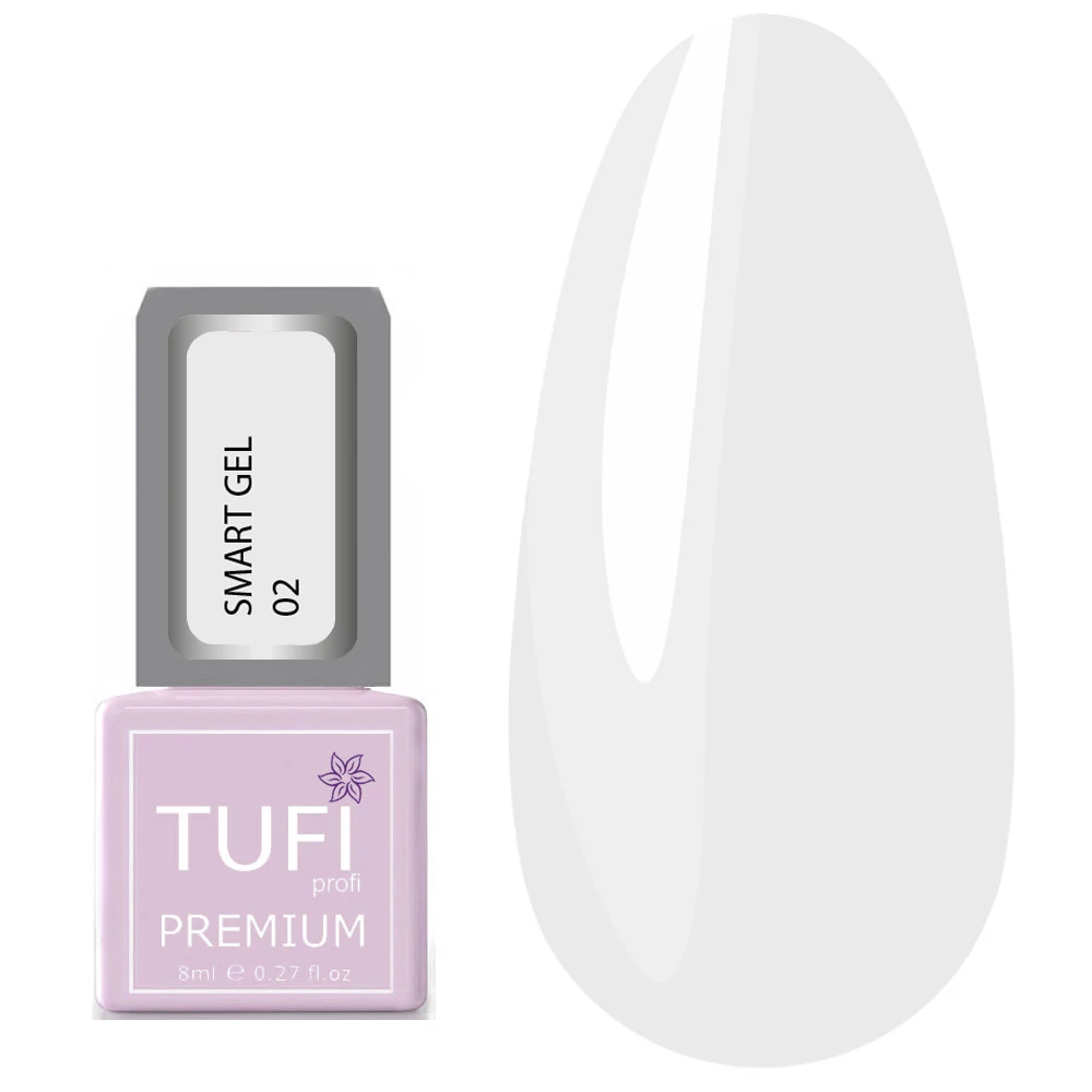 Универсальный жидкий полигель TUFI profi SMART GEL 02 Мороз 8 мл (0121693) - Фото №1