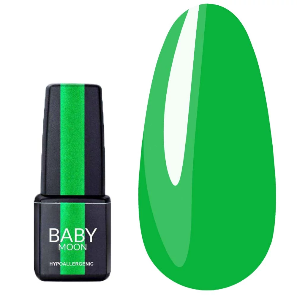 Гель лак BABY MOON Perfect neon №012 ярко-зеленый 6 мл (5908254001895) - Фото №1