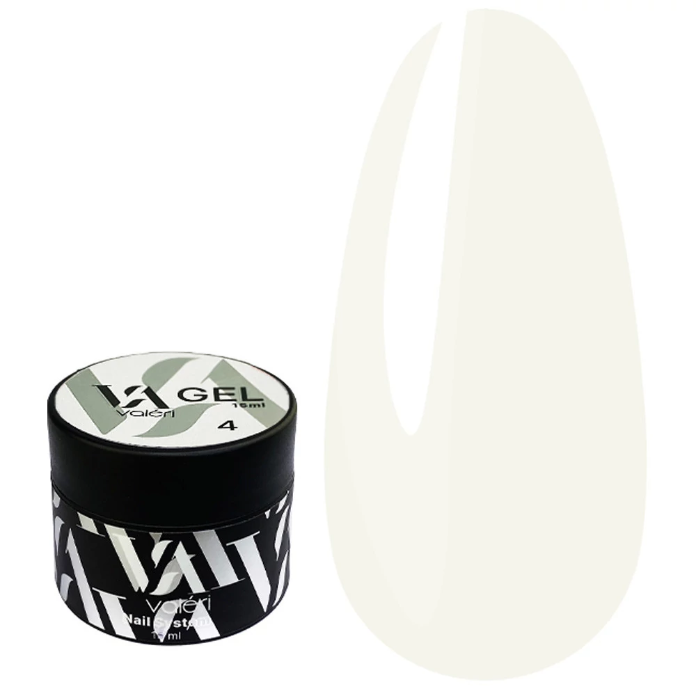 Гель для наращивания VALERI Builder Gel №04 Milk 15 мл (VBG-004) - Фото №1