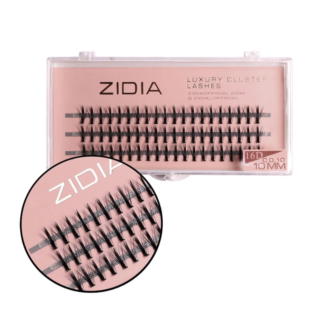 Ресницы ZIDIA Cluster lashes 16D KIM C 0,10 3 ленты размер 10 mm (110075) - Фото №1