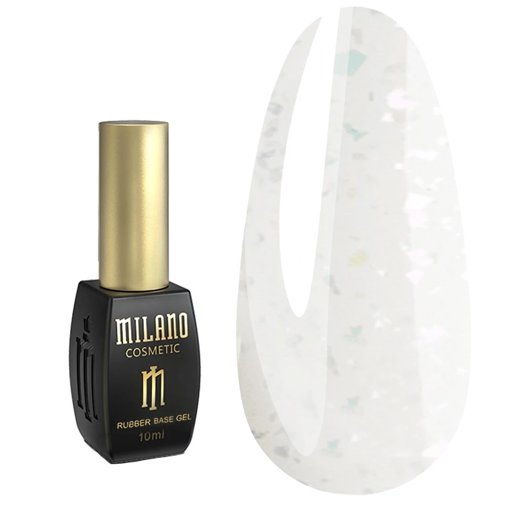 База MILANO Yuki №10 белый с хлопьями 10 мл (2712000053389) - Фото №1