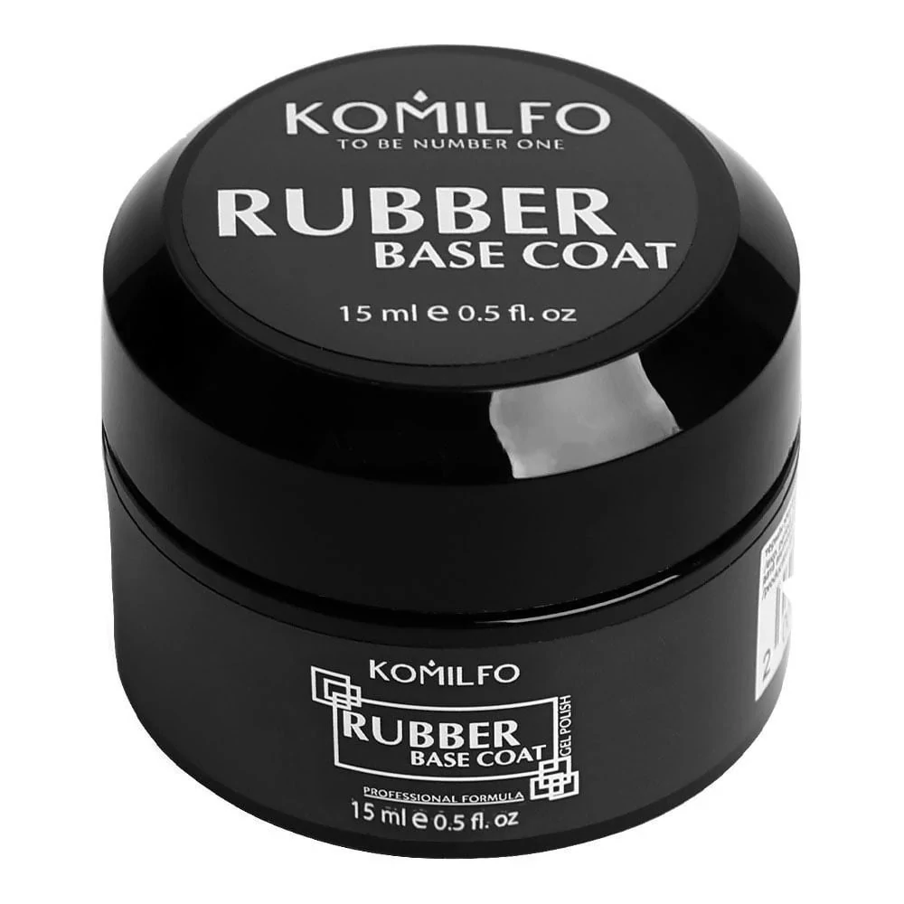KOMILFO Rubber Base каучуковая база для гель-лака без кисточки 15 мл (441501) - Фото №1