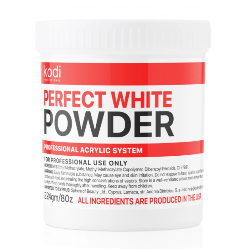 Акриловая пудра KODI Perfect White Powder белый 224 г