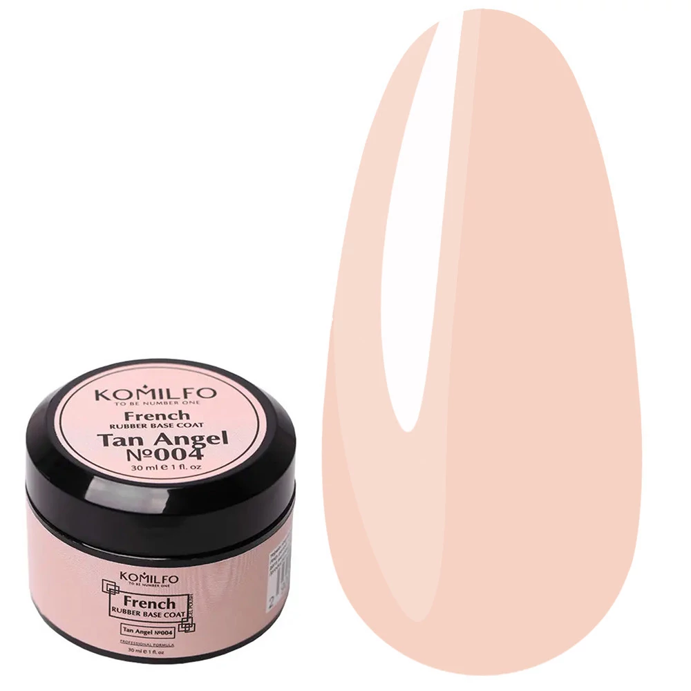 KOMILFO French Rubber Base №004 Tan Angel натуральный (без кисточки) 30 мл (808054)
