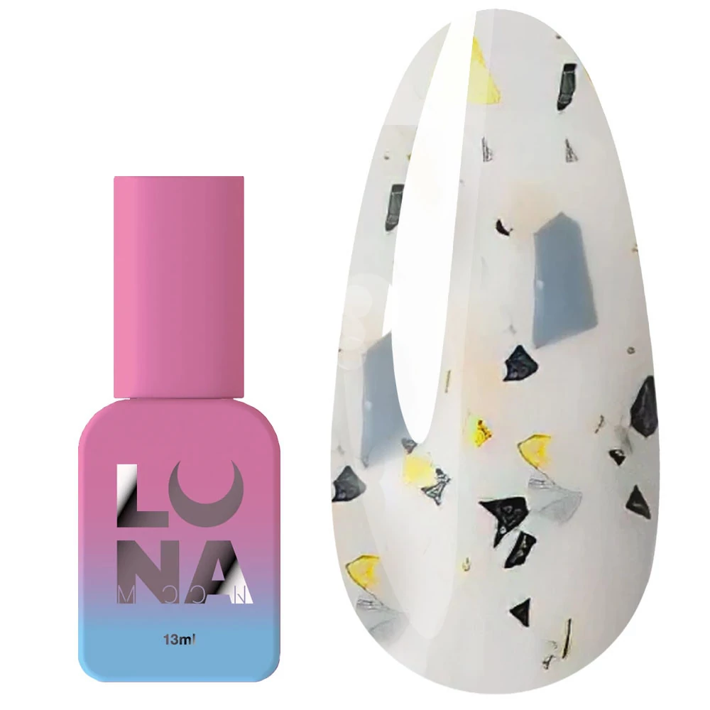 База LUNA Marble №10 молочный с черно-золотой поталью 13 мл (316-1580-0270) - Фото №1