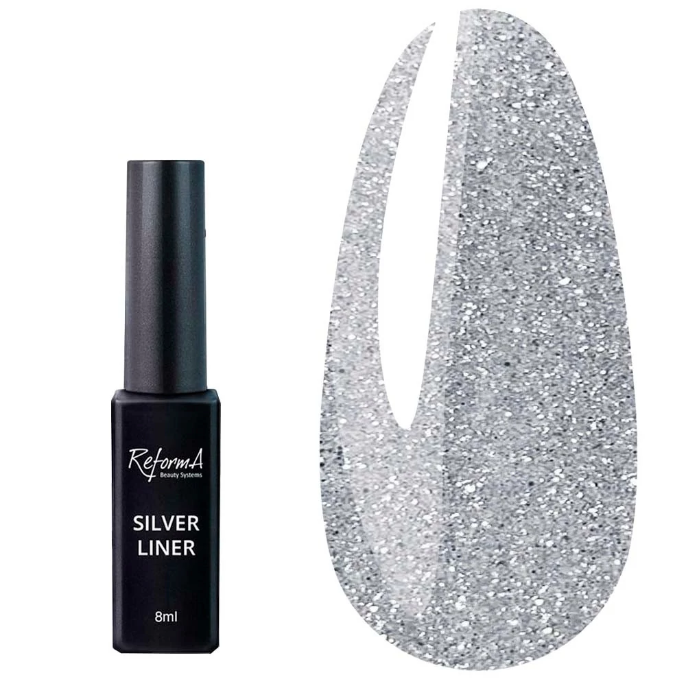 Лайнер REFORMA Gel Polish Silver Liner 8 мл (940602) - Фото №1